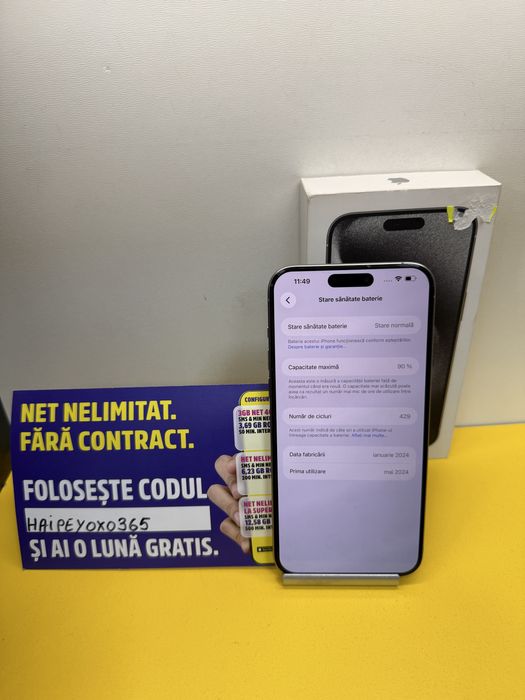 Iphone 15 pro max 256 gb 90% bateria