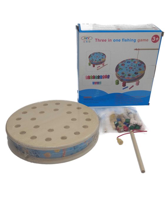 Магнитен риболов и мемори шах 3в1 супер дървена игра/MEMORY CHESS FISH