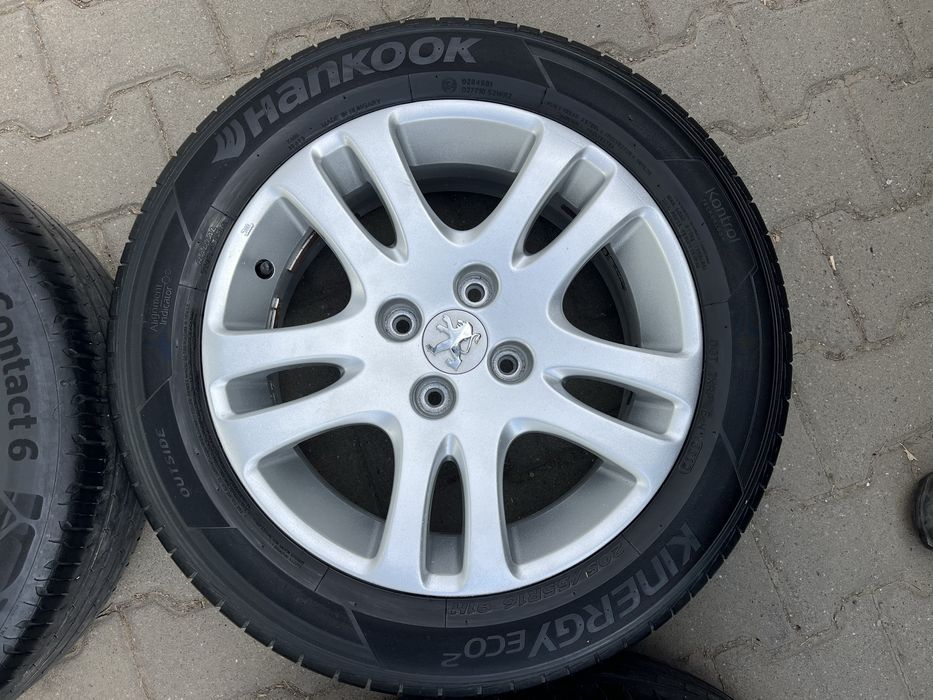 Jante aliaj 4x108mm, anvelope vara 205/55 R16 Peugeot 307 308 208 Partner