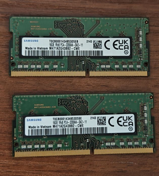32GB (2x16) DDR4 3200MHz RAM Памет за лаптоп SODIMM