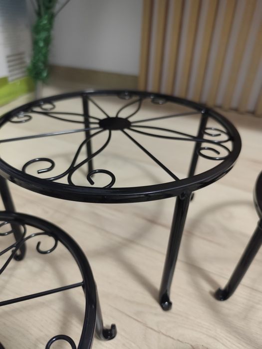 NOU Set 4 suporți ghivece flori metal idee de cadou