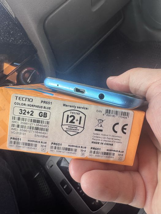 Tehno Spark Android telefon