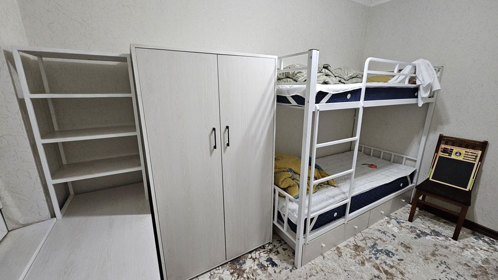 Металлические двухъярусная кровать. Икки каватли кровать