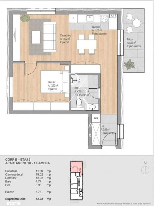 Apartament 2 camere, complex rezidential nou LIFT, finisat, parcare,st