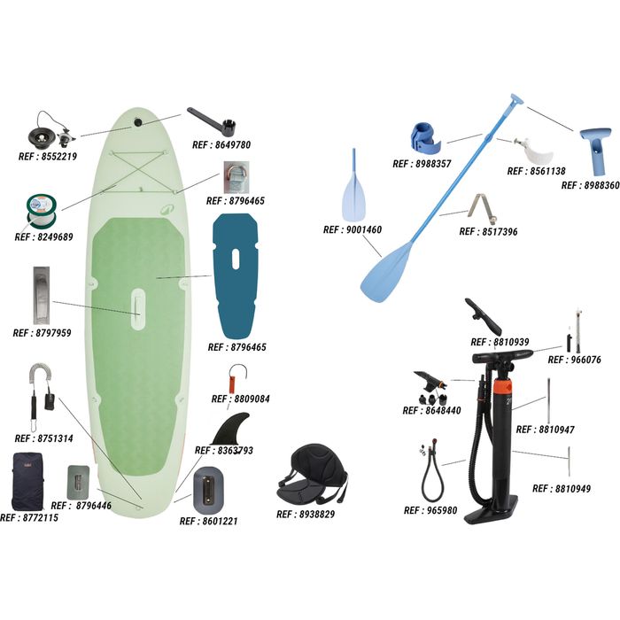 Set Stand up paddle gonflabil convertibil - (SecondHand) Decathlon
