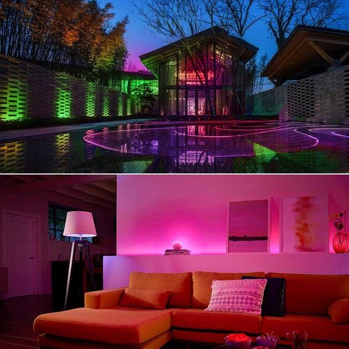 Banda LED RGB 4.5m cu telecomanda 300 LED-uri lumina alimentare 12V