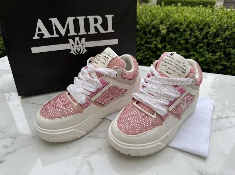 Adidasi AMIRI MA 1 Roz Pietricele Glitter