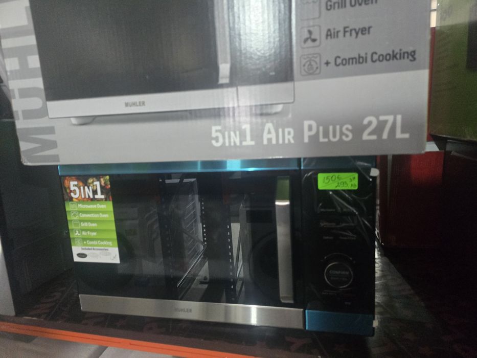 Нова микровълнова фурна MUHLER MO 979 Air Plus, 1450W, 27L 5в1  Грил  Конвекция Инокс