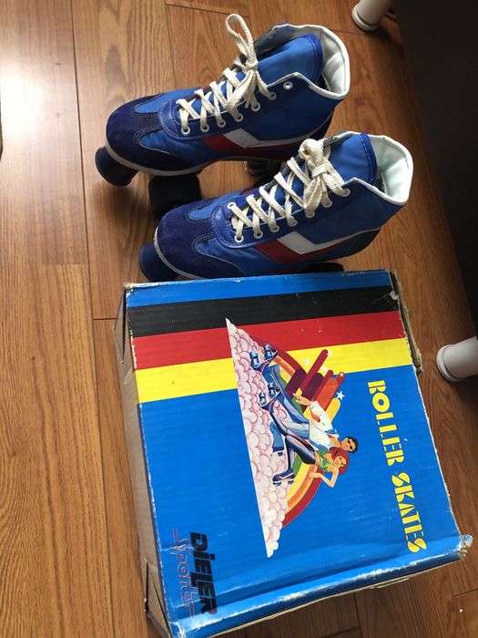 Patine cu rotile retro piele Roller Skates Germany mărime 36