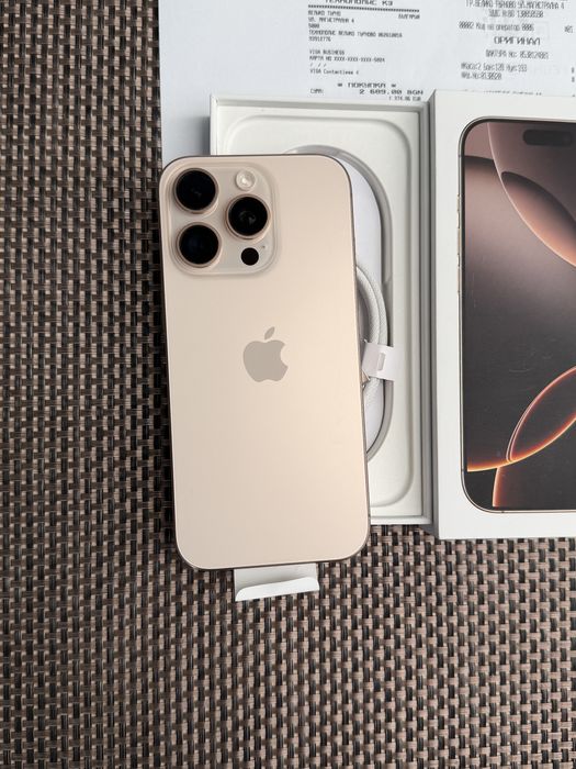 КАТО НОВ!/*ЛИЗИНГ*/ iPhone 16 Pro 256Gb Desert Titanium 24М гаранция