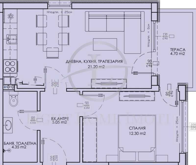 Реф. 3473 Двустаен Апартамент/ Гребна База