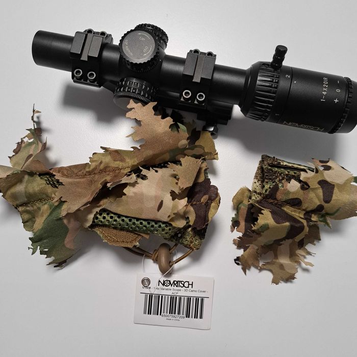 Airsoft - Scope / Luneta Novritsch 1-4x (BB Proof) + Ghillie ACP