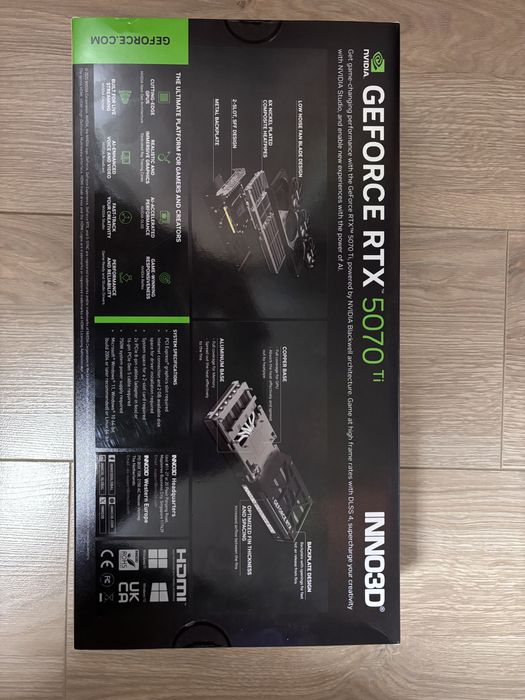 Inno3D RTX 5070Ti X3 OC 16GB | Неразпечатана с гаранция