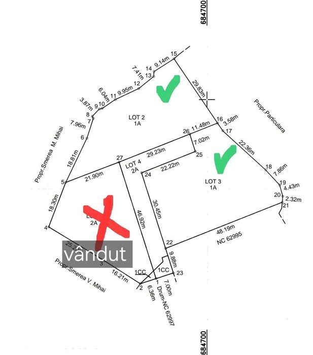 Teren de vânzare în Voinești, Iași – 1171 mp intravilan