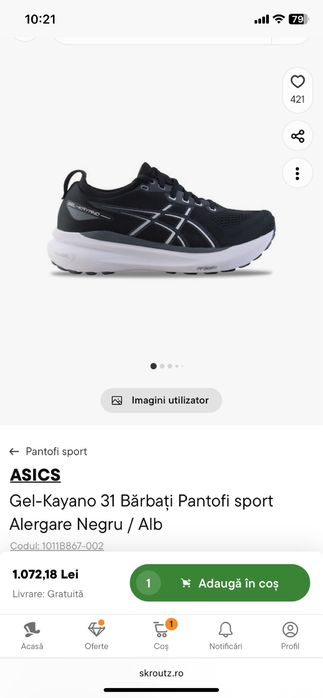 Pantofi sport pentru alegare Asics Gel-Kayano 31 marimea 43.5