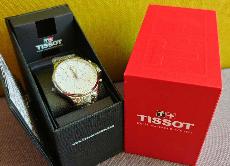 TISSOT Tradition мъжки часовник хронограф дата чисто нов 100% оригинал