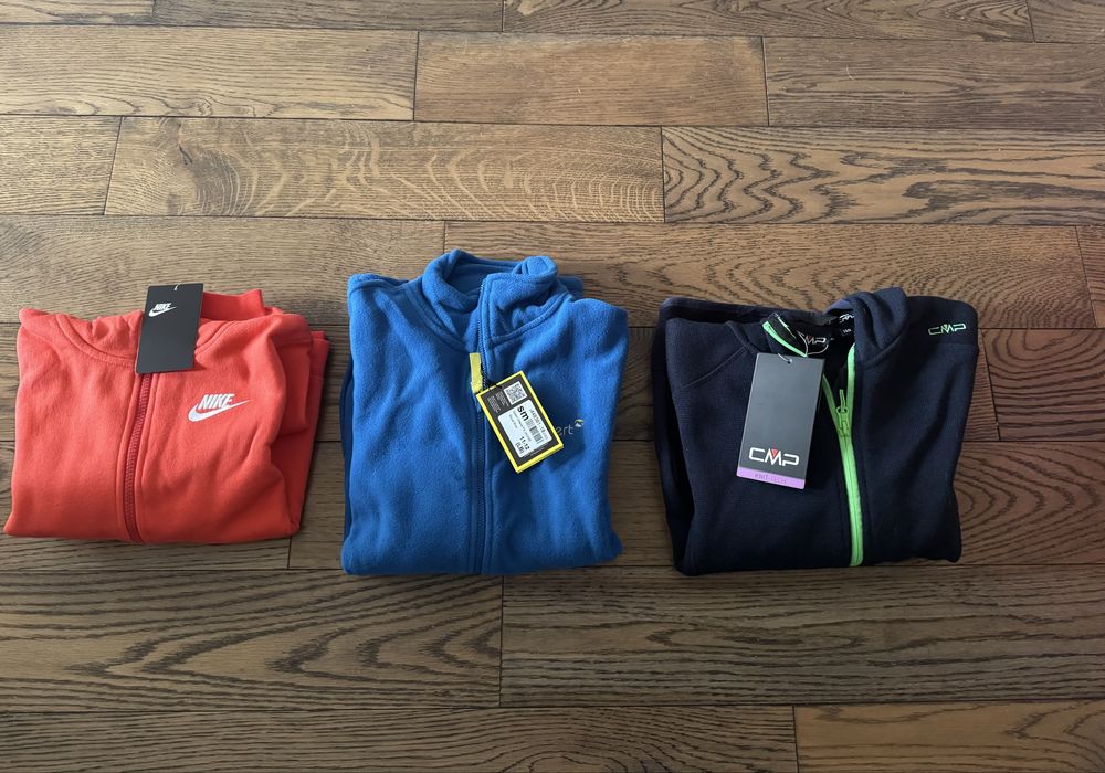 Суичъри, полари NIKE, CMP, НОВИ детски, 5-12 год.