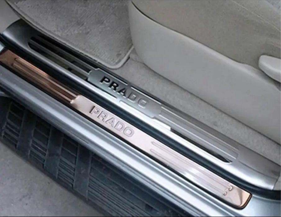 Пороги прадо 120 хром ручки защита двигателя тойота губа на бампер gx