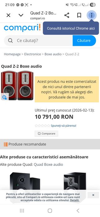 Boxe QUAD Z2, hi-end , impecabile , cireș, locuite,  boxe de raft