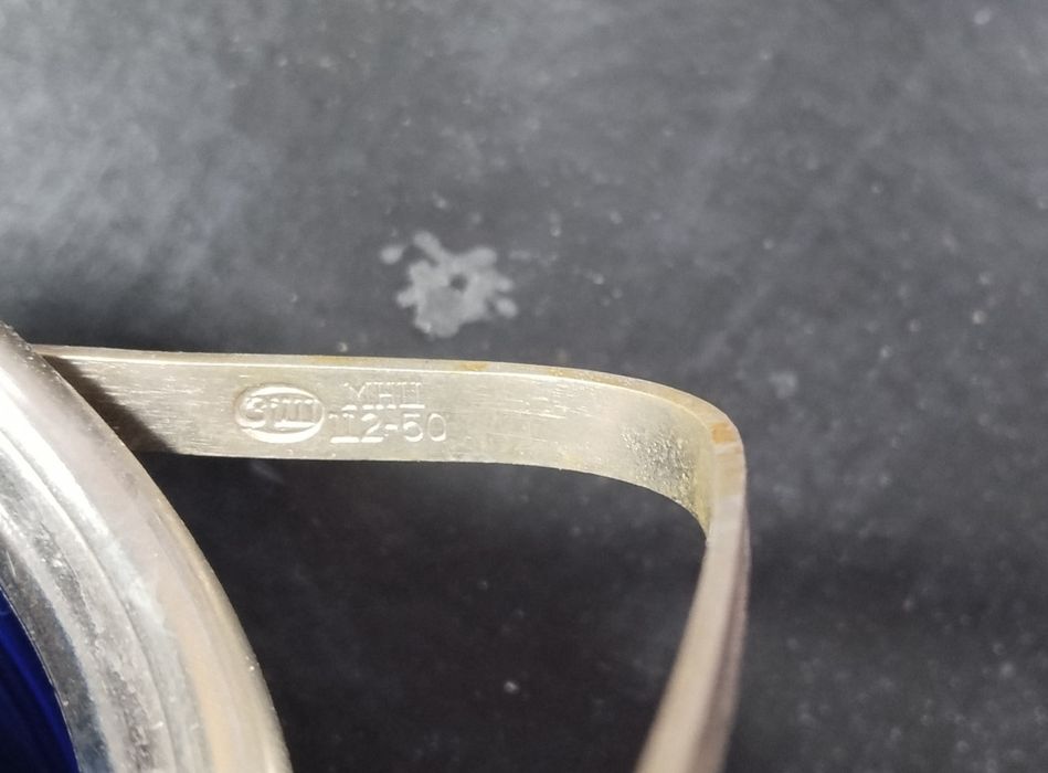 Сахарница старинная, мельхиор, стекло