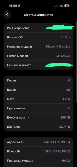 IPhone 17 pro max 256 gb