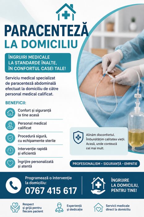 Asistent medical ingrijire la domiciliu perfuzii injectii sonde