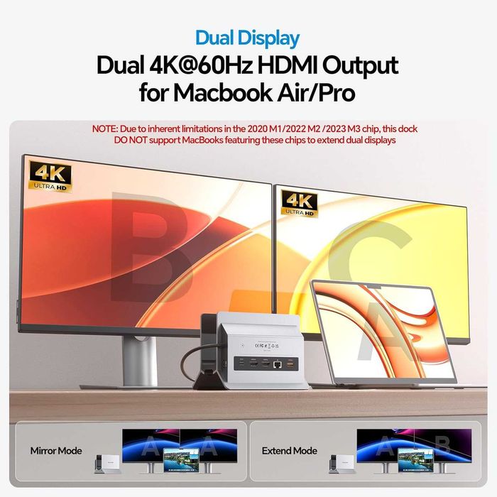 Докинг станция PULWTOP 10 in 1 за MacBook