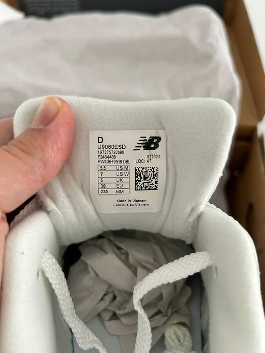 New balance 9060 EU 38 23.5 cm Alb - Gri - Verde - nepurtati la cutie