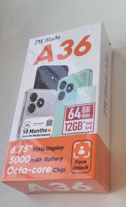 Смартфон ZTE Blade A36 64 Gb RAM 4+8