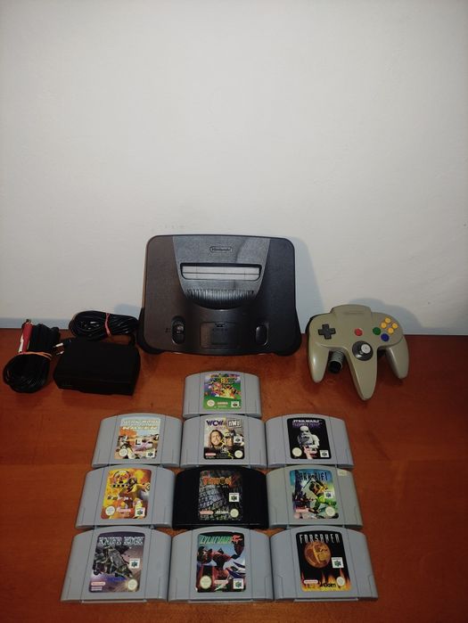 Nintendo 64 + 10 Jocuri Originale + Controller