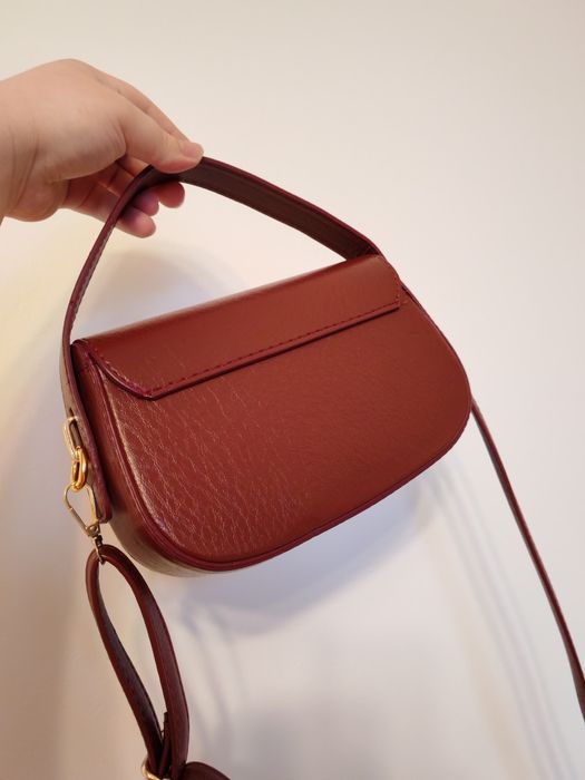 Geanta burgundy stil ysl