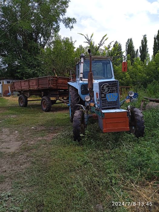Продам МТЗ 80 + телега самосвал !