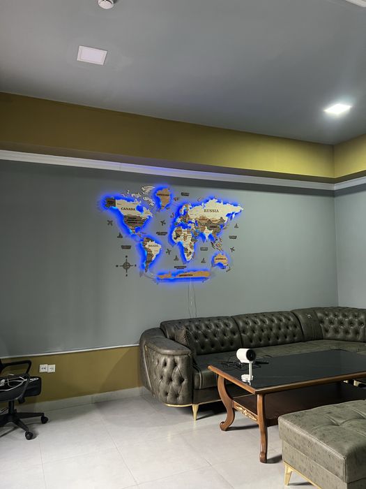 3Д карта мира-Yog’ochli dunyo xaritasi,3d xarita