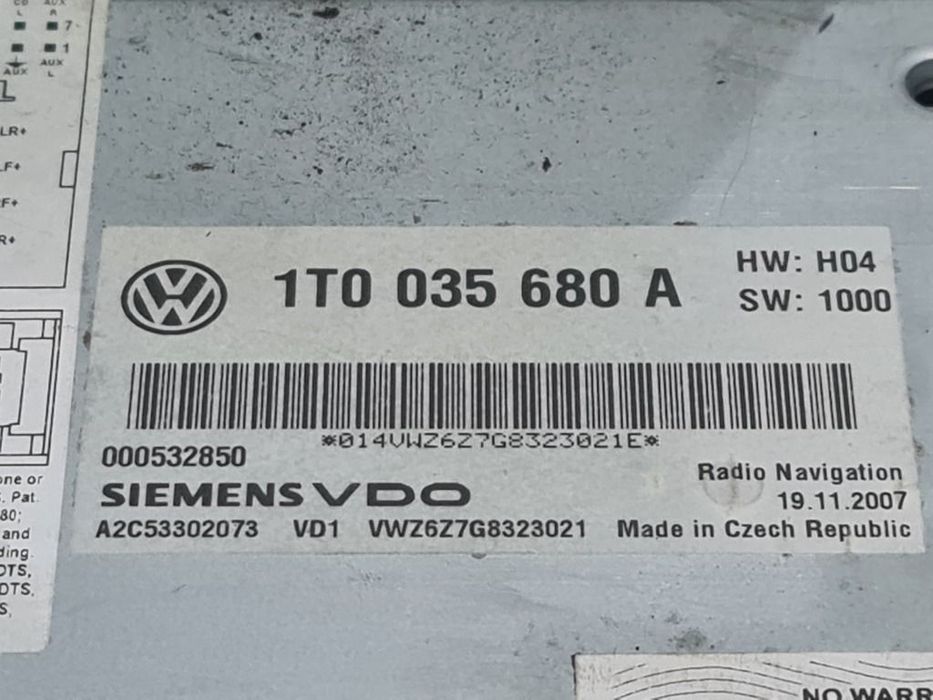 Navigatie Volkswagen Golf V Variant 2007 - 2009 (1346) 1T0035680A