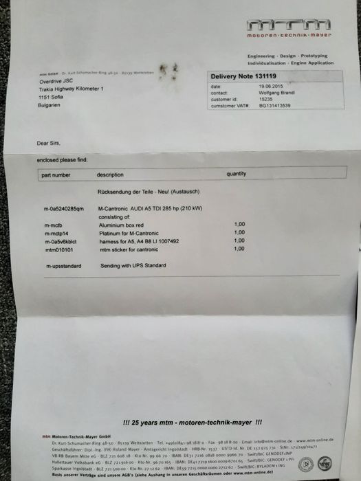 Тунинг MTM Ауди А5, A4(B8) 3.0 TDI 285hp Audi A5