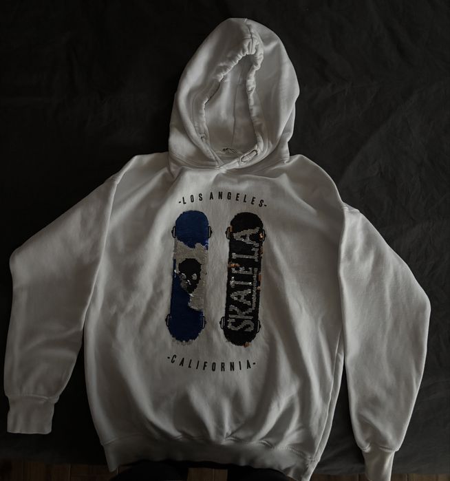 Плътен Суитчър бял H & M размер М