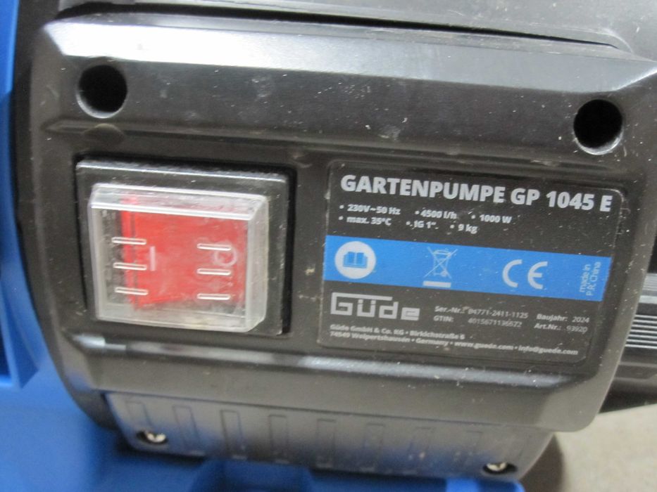 Pompă de grădină Güde GP 1045 E, 1000 W, debit: 4500 l/h