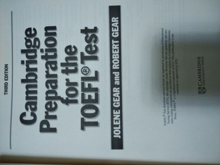 Срочно Cambridge preparation for the TOEFL TEST