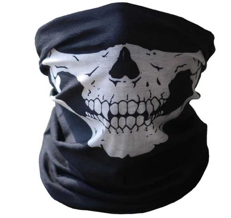 ПРОМОЦИЯ! Маска за лице тип бандана с бял череп