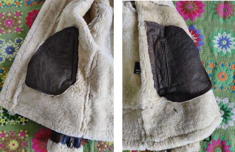 Geaca NOUA imblanita oaie naturala Sheepskin Pilot B3 - marime M (48)