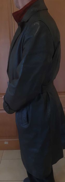 Haină lungă de piele, bărbați,  mărimea 50