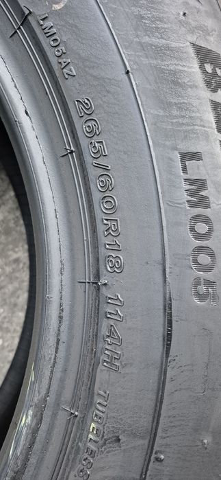 4 anvelope iarna Bridgestone 265/60/18,dot 2022.Pretul este pe bucata.