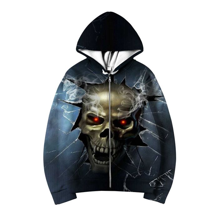 Толстовка-Худи утепленная с принтом Оверсайз Унисекс из микрофибры