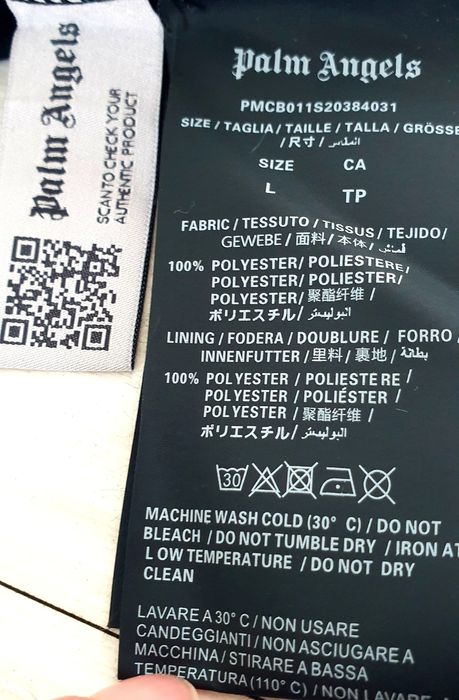 Palm Angels Flame Black Eagle  Italy L НОВО ОРИГИНАЛ Мъж Памучна Блуз