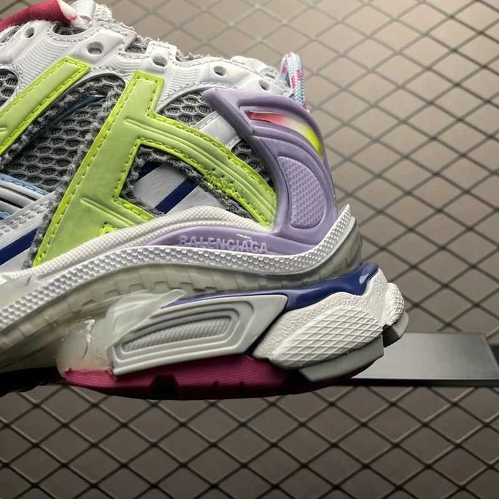 Balenciaga Runner Leather Free Grey Light Purple Neon Yellow White Lime/Black