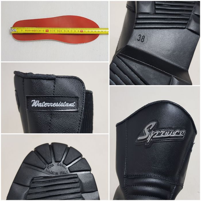 Ghete, cizme moto touring SPRUCE Waterresistant Impraperm Bayer, piele