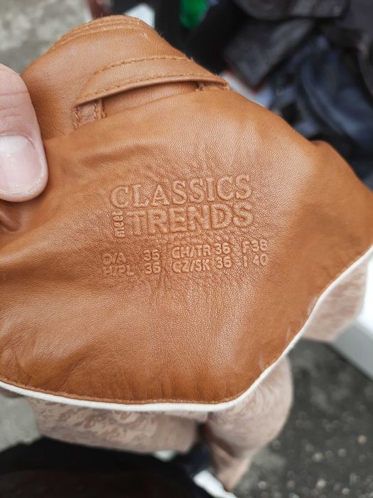 Geaca piele veritabila dama maro