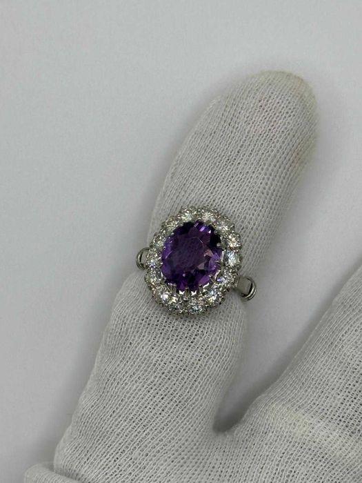 INEL PLATINA 950 + AMETIST = 4CT + 14 DIAMANTE = 1.50CT - G - VS1 !