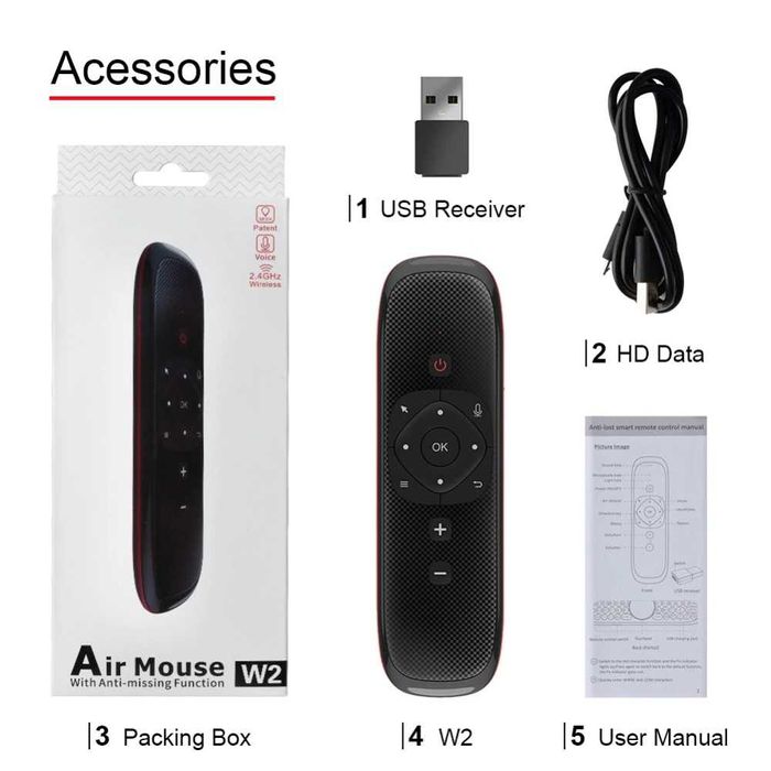Telecomanda mini tastatura AIR Mouse Voice Control Remote cu Touch Pad
