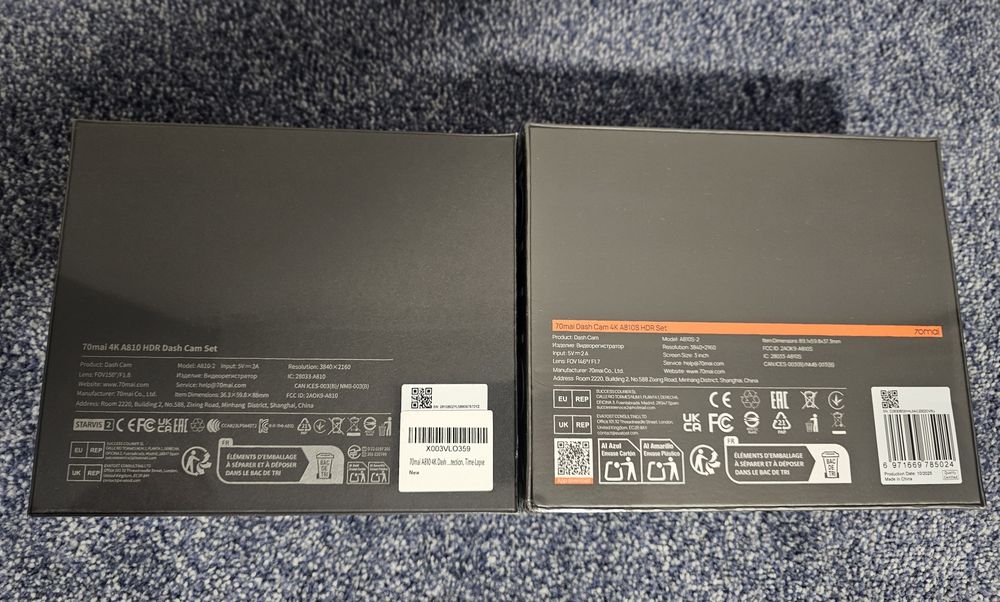 Видеорегистратор 4K 70mai A810-2+задняя камера RC12 HDR